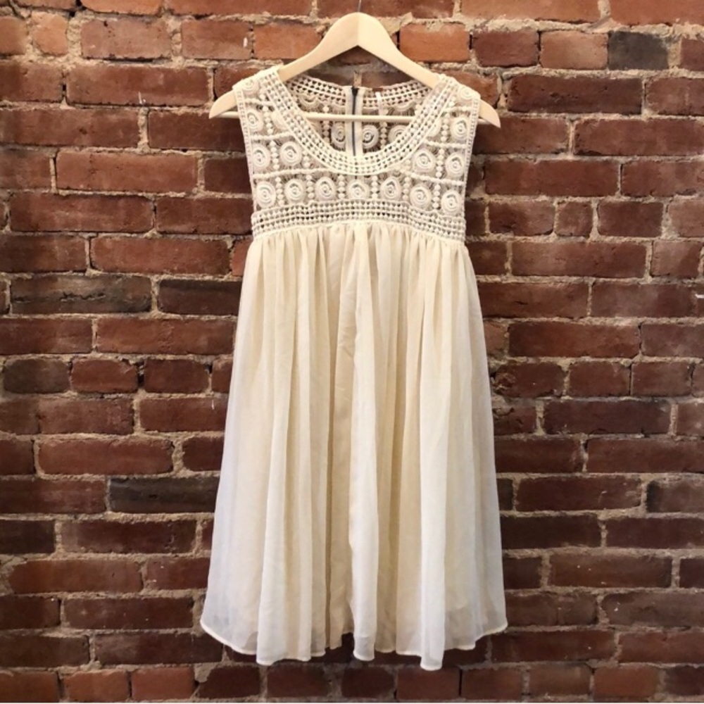 Free People Cream Dress